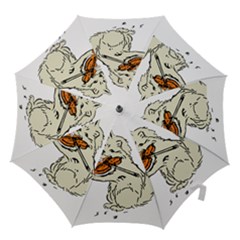 Cat Playing The Violin Art Hook Handle Umbrellas (medium) by oldshool