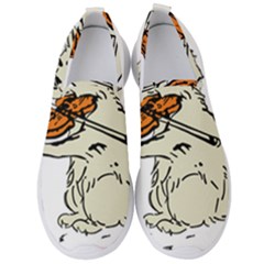 Cat Playing The Violin Art Men s Slip On Sneakers by oldshool