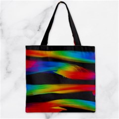 Colorful Background Zipper Grocery Tote Bag by Semog4