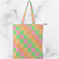 Checkerboard-pastel-squares Double Zip Up Tote Bag by Semog4