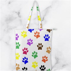Pawprints-paw-prints-paw-animal Double Zip Up Tote Bag by Semog4