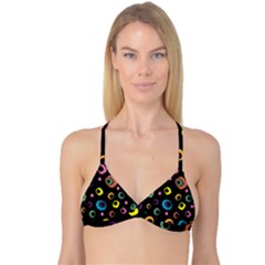 Abstract-background-retro-60s-70s Reversible Tri Bikini Top by Semog4