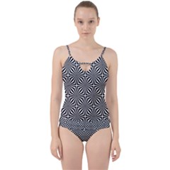 Background-pattern-halftone Cut Out Top Tankini Set by Semog4