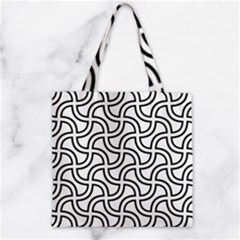 Pattern-monochrome-repeat- Zipper Grocery Tote Bag by Semog4