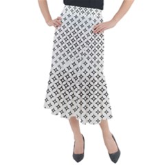 Star-curved-pattern-monochrome Midi Mermaid Skirt by Semog4