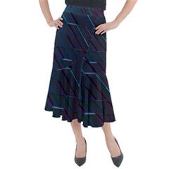 Glass-scifi-violet-ultraviolet Midi Mermaid Skirt by Semog4
