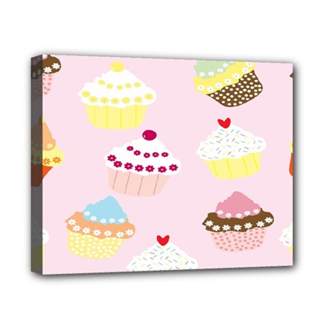 Cupcakes Wallpaper Paper Background Canvas 10  X 8  (stretched) by Semog4