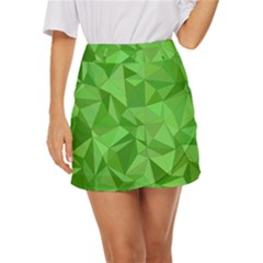 Mosaic-tile-geometrical-abstract Mini Front Wrap Skirt by Semog4