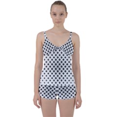 Stylized-flower-floral-pattern Tie Front Two Piece Tankini by Semog4