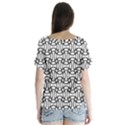 Ellipse-pattern-ellipse-dot-pattern V-Neck Flutter Sleeve Top View2
