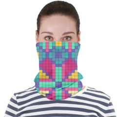 Checkerboard-squares-abstract--- Face Seamless Bandana (adult) by Semog4
