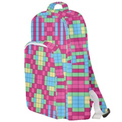 Checkerboard-squares-abstract---- Double Compartment Backpack by Semog4