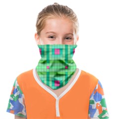 Checkerboard-squares-abstract-- Face Covering Bandana (kids) by Semog4