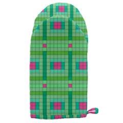 Checkerboard-squares-abstract-- Microwave Oven Glove by Semog4