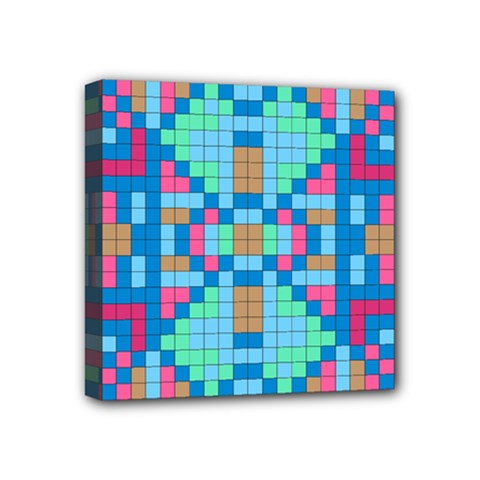 Checkerboard-squares-abstract Mini Canvas 4  X 4  (stretched) by Semog4