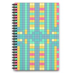 Checkerboard-squares-abstract- 5 5  X 8 5  Notebook by Semog4