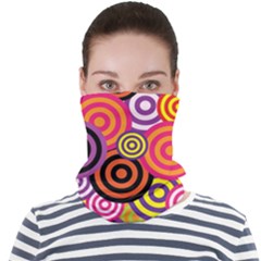 Abstract-circles-background-retro Face Seamless Bandana (adult) by Semog4