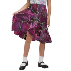 Abstract Beautiful Beauty Bright Kids  Ruffle Flared Wrap Midi Skirt by Semog4