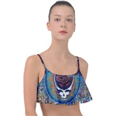 Grateful Dead Skull Rose Frill Bikini Top by Semog4