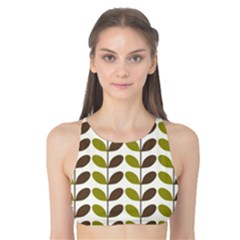 Leaf Plant Pattern Seamless Tank Bikini Top by Semog4
