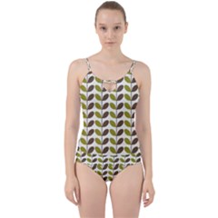 Leaf Plant Pattern Seamless Cut Out Top Tankini Set by Semog4