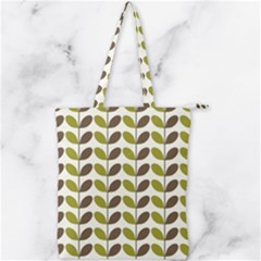 Leaf Plant Pattern Seamless Double Zip Up Tote Bag by Semog4