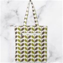 Leaf Plant Pattern Seamless Double Zip Up Tote Bag View2