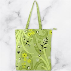 Seamless Pattern Green Garden Double Zip Up Tote Bag by Semog4