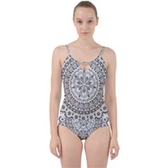 Vector Mandala Drawing Decoration Cut Out Top Tankini Set by Semog4