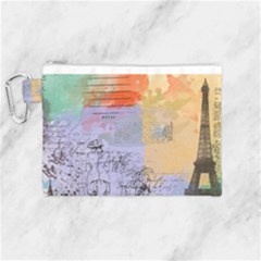 Scrapbook Paris Vintage France Canvas Cosmetic Bag (medium) by Salman4z
