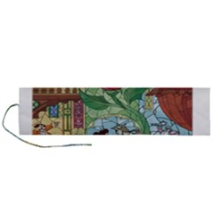 Stained Glass Rose Flower Roll Up Canvas Pencil Holder (l) by Salman4z