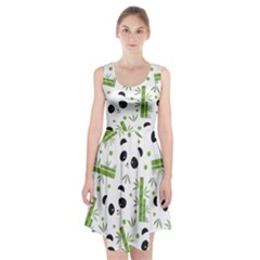 Giant Panda Bear Green Bamboo Racerback Midi Dress by Salman4z