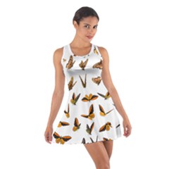 Butterfly Butterflies Insect Swarm Cotton Racerback Dress by Salman4z