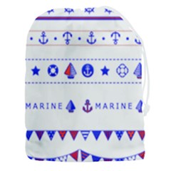 Marine Nautical Clip Art Drawstring Pouch (3xl) by Salman4z
