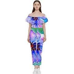 220cde476e6c434b8bbbaee3fd39d8f1 Off Shoulder Ruffle Top Jumpsuit by Fhkhan22