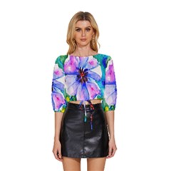 220cde476e6c434b8bbbaee3fd39d8f1 Mid Sleeve Drawstring Hem Top by Fhkhan22