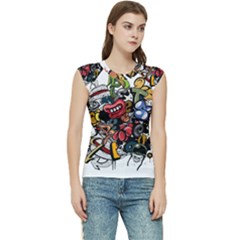 Mural Graffiti Paint Women s Raglan Cap Sleeve Tee by Salman4z