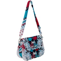That Cool Graffiti Skull Saddle Handbag by Salman4z