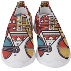 Amsterdam Graphic Design Poster Illustration Kids  Slip On Sneakers by Salman4z