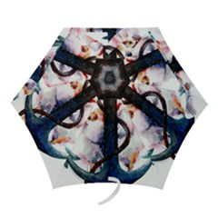 Anchor Watercolor Painting Tattoo Art Anchors And Birds Mini Folding Umbrellas by Salman4z