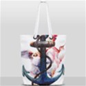 Anchor watercolor painting tattoo art anchors and birds Full Print Rope Handle Tote (Small) View1