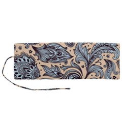 Texture Ornament Paisley Roll Up Canvas Pencil Holder (m) by Salman4z