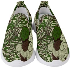 Texture Ornament Pattern Seamless Paisley Kids  Slip On Sneakers by Salman4z