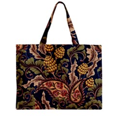 Leaves Flowers Background Texture Paisley Zipper Mini Tote Bag by Salman4z