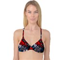 Multicolored Doodle Art Street Art Reversible Tri Bikini Top View1