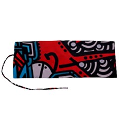 Multicolored Doodle Art Street Art Roll Up Canvas Pencil Holder (s) by Salman4z