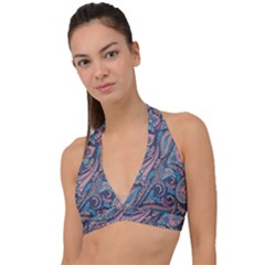 Background Ornament Paisley Halter Plunge Bikini Top by Salman4z