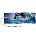 Orca Wave Water Underwater Roll Up Canvas Pencil Holder (M) View1