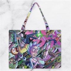 Rick And Morty Time Travel Ultra Zipper Medium Tote Bag by Salman4z