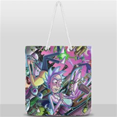 Rick And Morty Time Travel Ultra Full Print Rope Handle Tote (large) by Salman4z